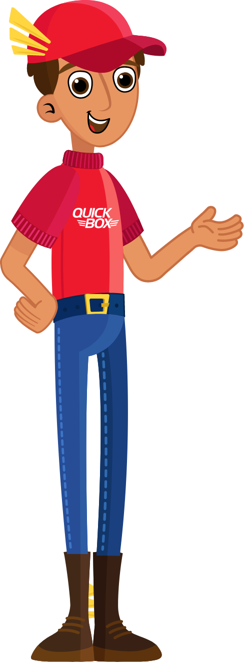 Repartidor de paquetes en Quick Box USA El Salvador